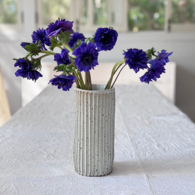 Column Vase - speckle white