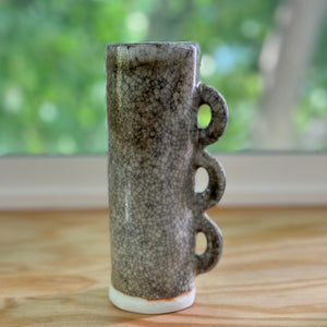 Skinny Porcelain Bud Vase #1 (Shino)