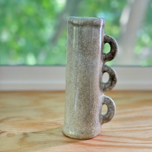 Skinny Porcelain Bud Vase #2 (Shino)