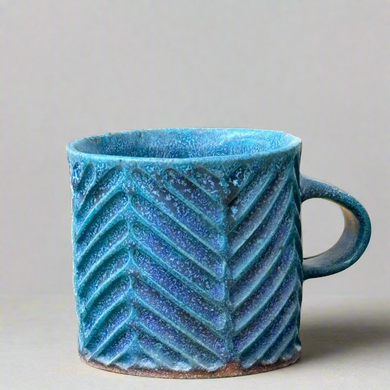 Chevron Mug Short (Turquoise)
