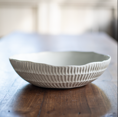Eggshell Salad/Serving Bowl - White