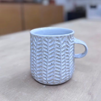 soup mug gloss white fern
