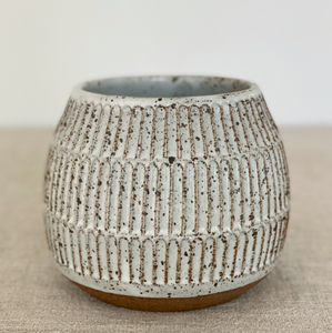Small Planter - spotty gloss white