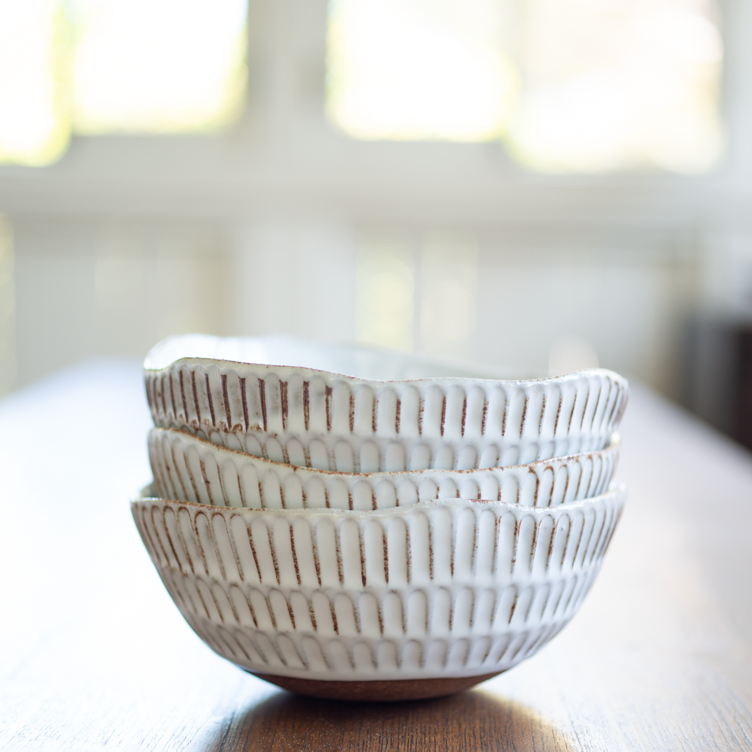 Carved Eggshell Morning Bowl